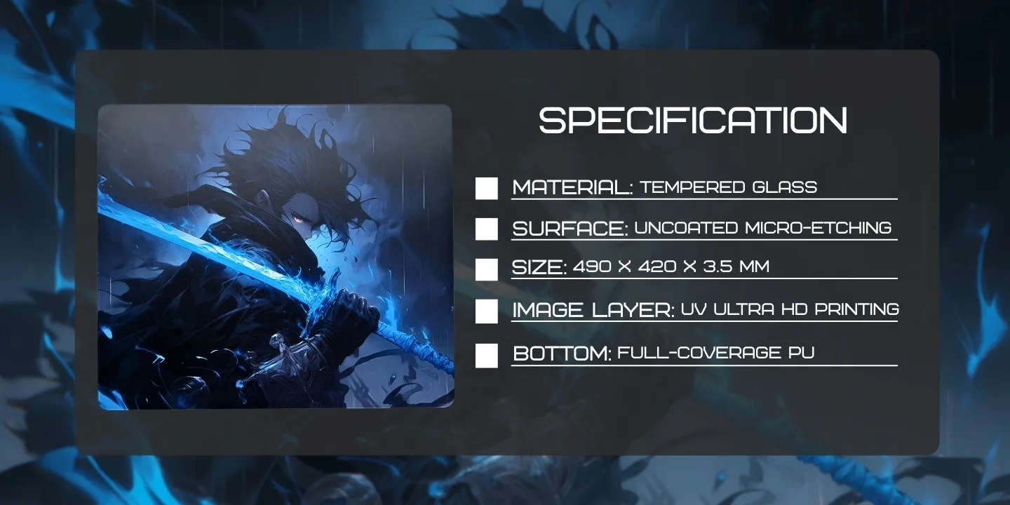 Azure Blade 9 glass mousepad description banner 8