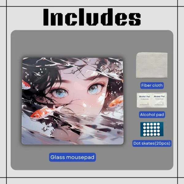 glass mousepad package includes 12