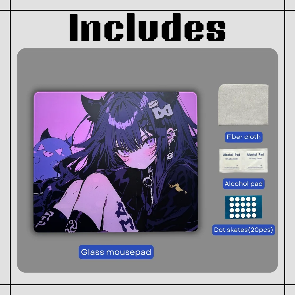 glass mousepad package includes 15