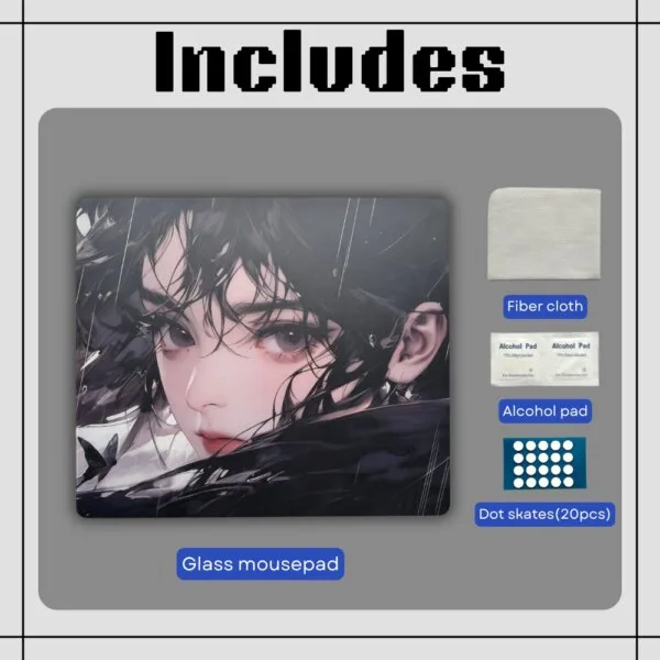 glass mousepad package includes 2