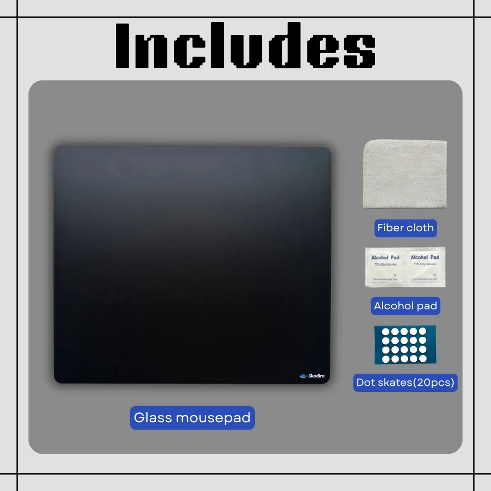 glass mousepad package includes 3