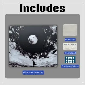 glass mousepad package includes 5